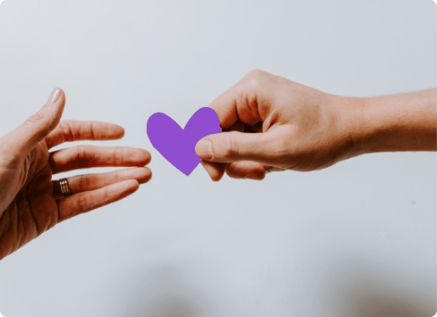 image describes sharing love and with others